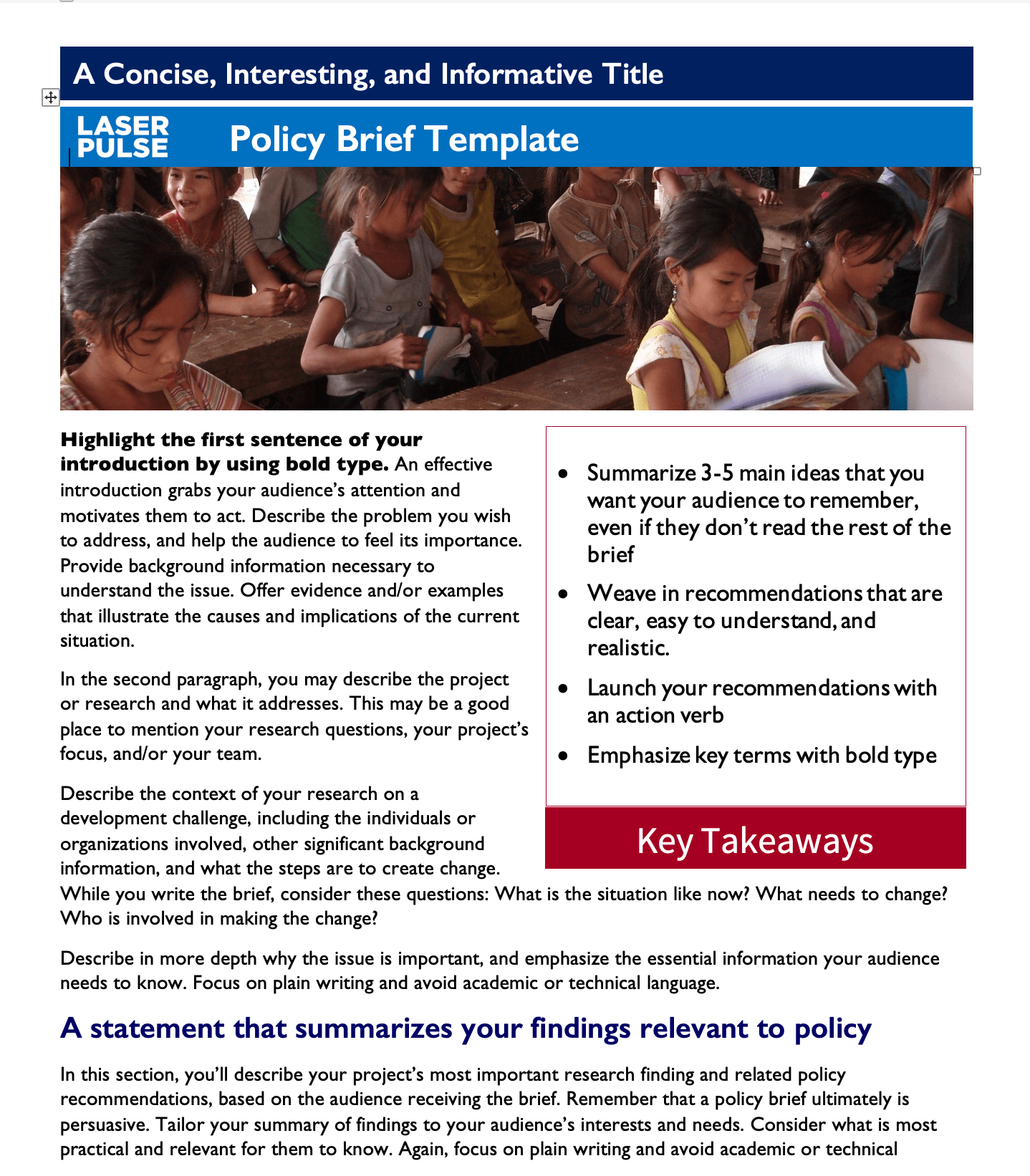 Policy Brief Template